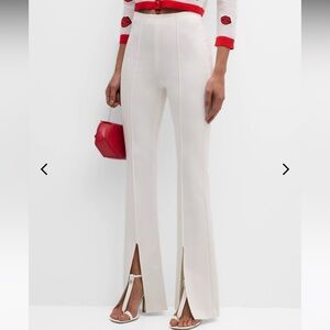 Alice + Olivia Emiko High-Waisted Slit-Cuff Pants